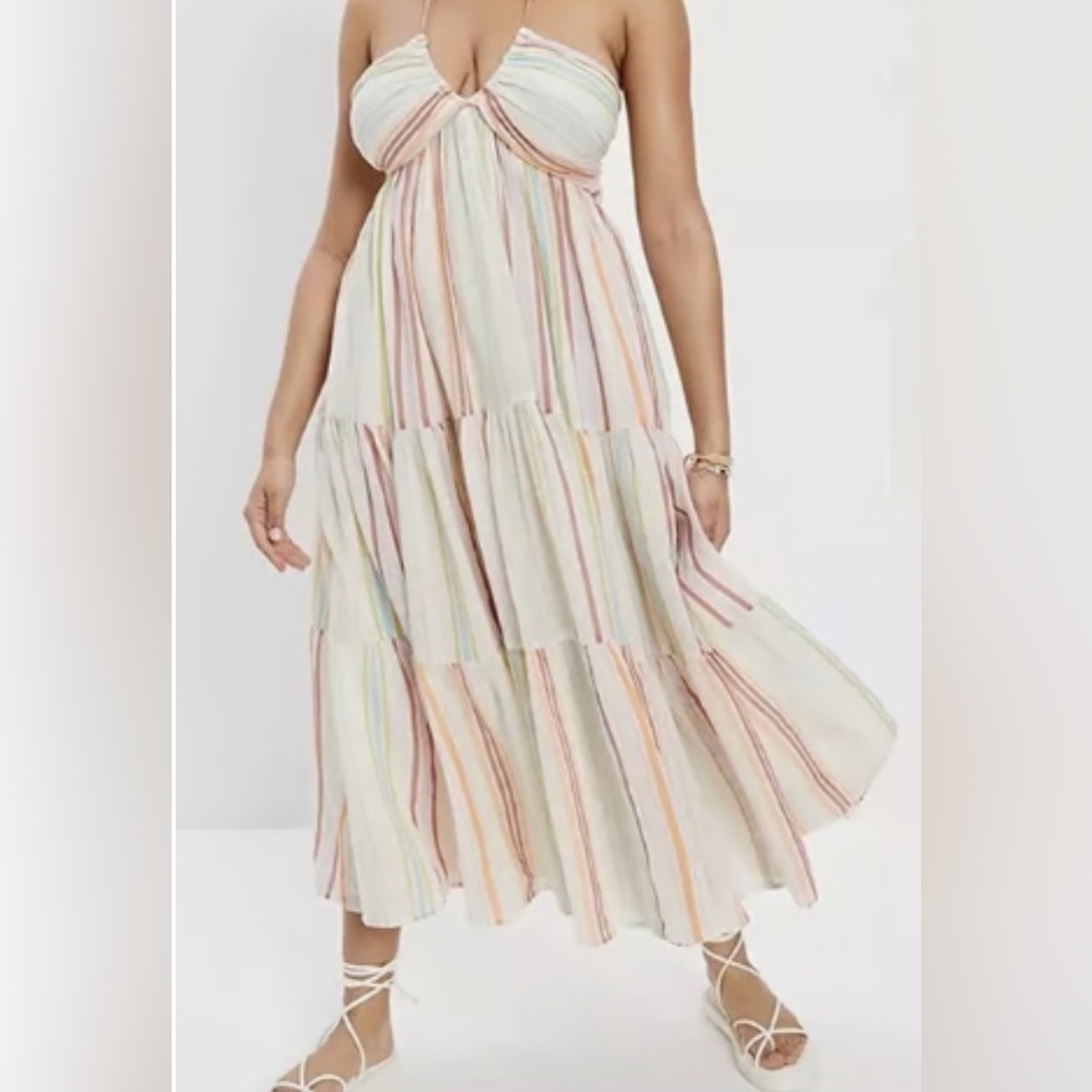 American Eagle Outfitters Colorful Striped A-Line Skirt
